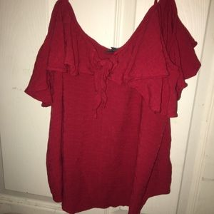 spaghetti strapped off the shoulder dress shirt